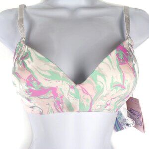 Junior Bra Convertible 30A SM 3 sets of straps Marbled Pink Green 2053S